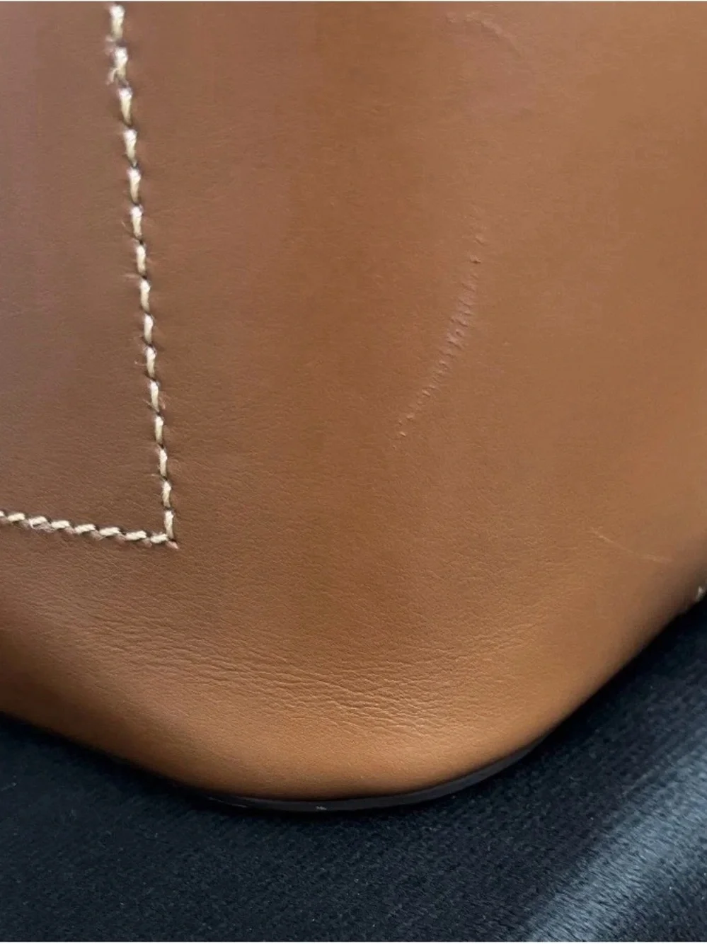 Dooney & Bourke Brown Saffiano Leather Crossbody Bag.